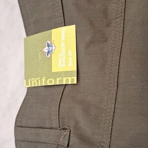 New Boy Scouts Of America Mens Switchback Pants Sz 34 Dk Green Cargo Convertible